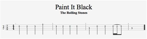 Paint It Black The Rolling Stones Ukulele Riff Ukulele Go