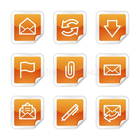 Email Icon Set Color Stock Vector Illustration Of Address 33800759