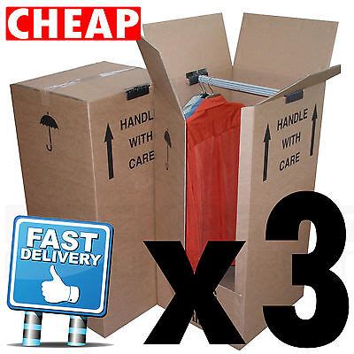 Maybe you would like to learn more about one of these? 3 LARGE GARMENT WARDROBE CARDBOARD MOVING BOXES 24HRS | eBay