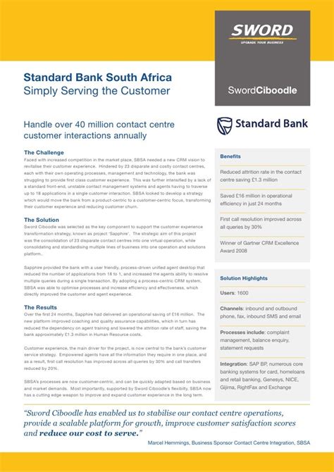 Case Study Standard Bank South Africa