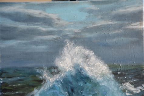 Crashing Waves Realistic Ocean Oil Painting Etsy