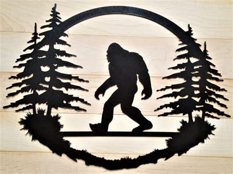 Bigfoot Big Foot Sasquatch Art Yeti Welcome Sign Metal Cabin Bigfoot