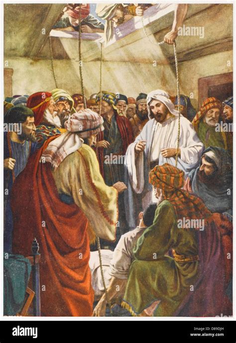 Jesus Heals Paralytic Stock Photo Alamy