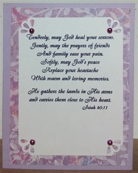 Chatterbox Creations Sympathy Card For Sibling In Laws