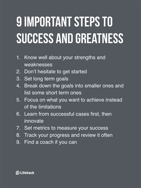 Step By Step Guide To Achieve Success And Greatness Steps To Success