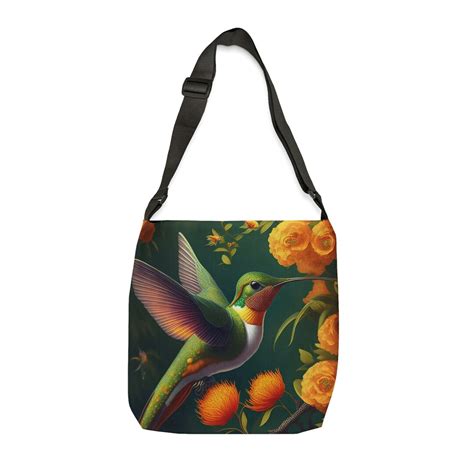 Tote Bag Adjustable Hummingbirds In Bloom Beautiful Etsy