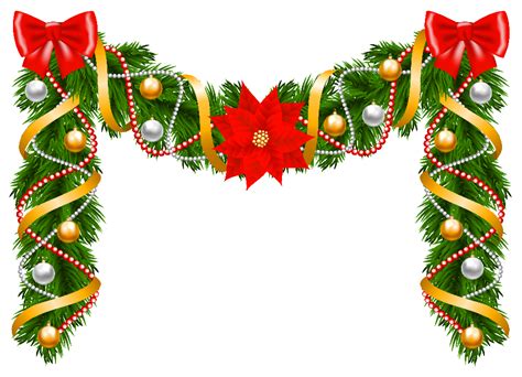 Download High Quality Free Christmas Clipart Garland Transparent Png