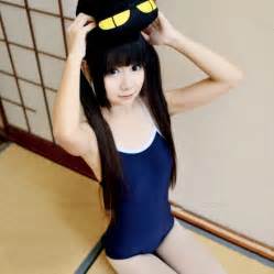 Sexy One Piece Japanese School Girl Swimwear Swimsuit Cosplay Costume