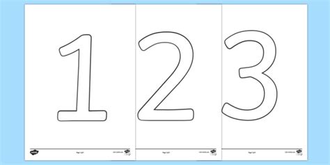 Number Outline 0 9 Colouring Pages Teacher Made