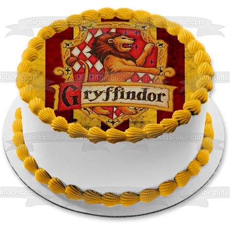 Harry Potter Hogwarts Gryffindor Crest Edible Icing Image For 14 Sheet