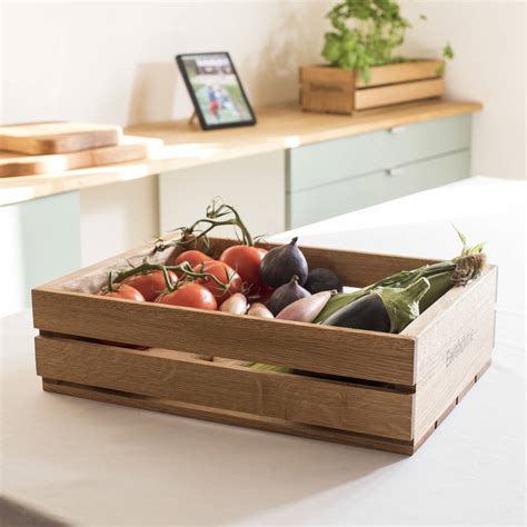 Wooden Home Grown Fruit And Vegetable Crate By Earthome