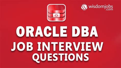 Oracle Dba Job Interview Questions Youtube