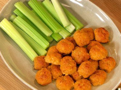 Mini Spicy Buffalo Chicken Balls With Blue Cheese And Hot Sauce Recipe From The Martha Stewart