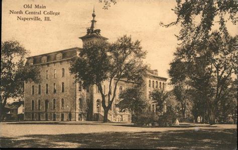Old Main North Central College Naperville Il Postcard