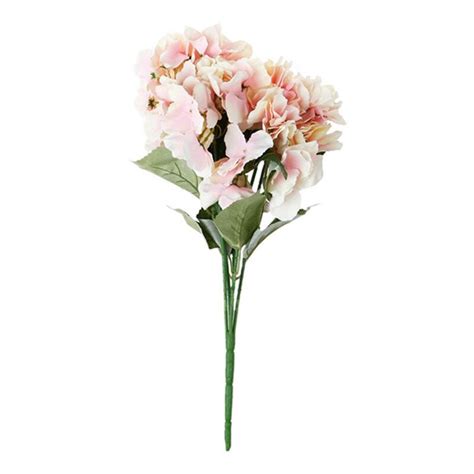 artificial hydrangea flower 5 big heads bouquet diameter 7 each head pink artificial and dried