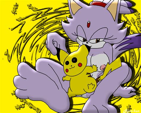 Rule 34 Blaze The Cat Crossover Pikachu Pokemon Rinn Kun Sonic Series 417177