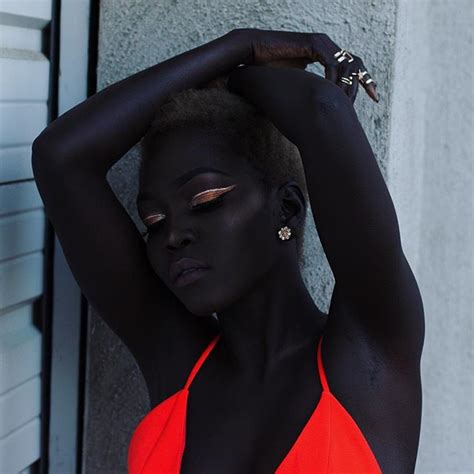 Nyakim Gatwech Is A Model Also Known As The Queen Of The Dark Pics
