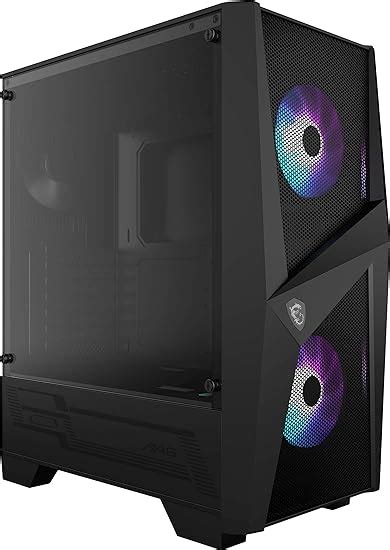 Buy Msi Mag Forge 100r Mid Tower Gaming Pc Case Black 2 X