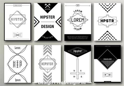 Black And White Cover Template Vector Free Download