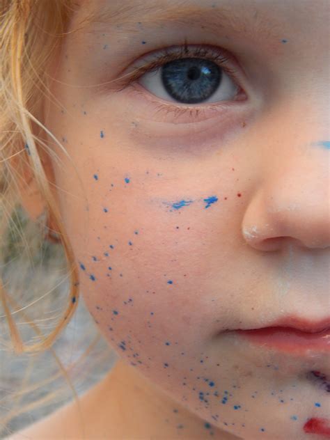 Free Images Girl Photography Portrait Color Child Paint Blue
