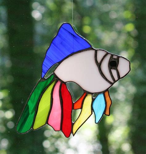 Learn about 10 different fish that can live with betta fish as friendly companions. Stained Glass Rainbow Fish Suncatcher | Rainbow fish, Fish ...