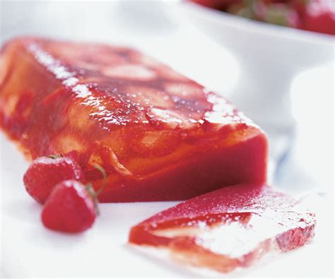 Cut slices and serve it up! Strawberry & Champagne Terrine - Recipe - FineCooking