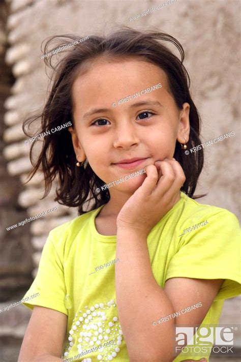 Uzbek Girl Smiling Into The Camera Ichon Qala Old Town Khiva Uzbekistan Central Asia