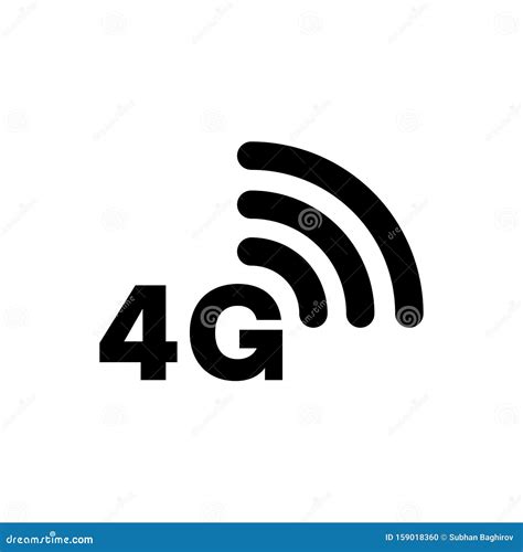 4g Icon Network Coverage Area Simple Flat Style Symbol Vector