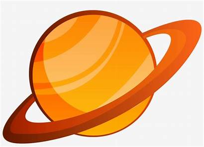Planet Cartoon Solar System Clipart Jupiter Orange