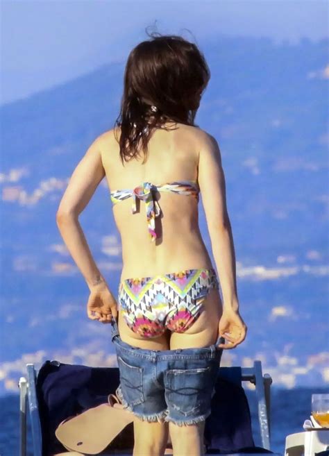 LILY COLLINS In Bikini At A Beach In Ischia 07 17 2017 HawtCelebs