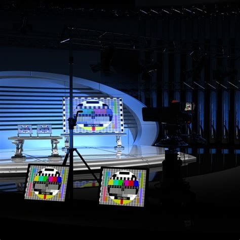 Virtual Tv Studio Set 3d 3ds