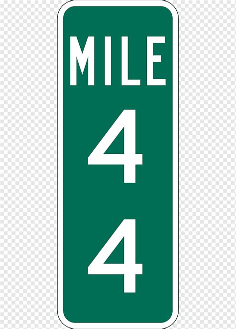 Mile Marker Highway Sign Travel Traffic Distance Milestone