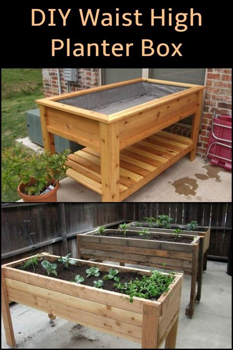 Build yourself a wooden planter box this weekend and you'll be seeing green in even the tiniest outdoor space this season. DIY Waist High Planter Box | Your Projects@OBN | Garden ...