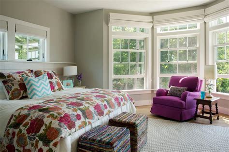 The designer chose a palette of warm grays and beiges to keep everything. Colorful Cape Cod Coastal Bedroom | HGTV