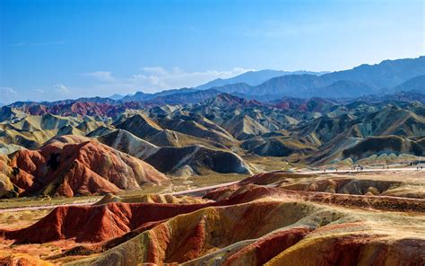 China Zhangye Danxia Mountains Wallpaper Nature And Landscape
