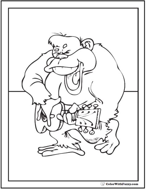 Explore our vast collection of coloring pages. Gorilla Coloring Pages: Print And Customize