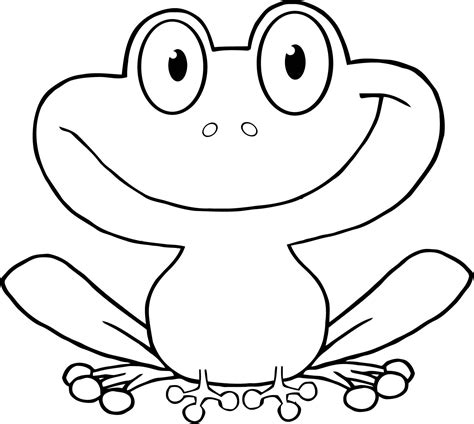 Printable Cartoon Cute Frog Character For Kids Coloring Point