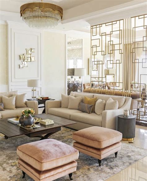 A Living Room Filled With Furniture And A Chandelier
