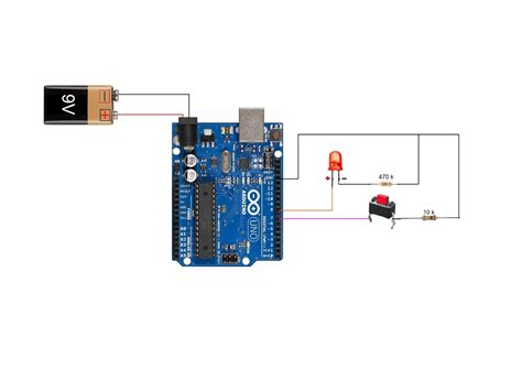 Led On Off Using Push Button Wired Connection Arduino