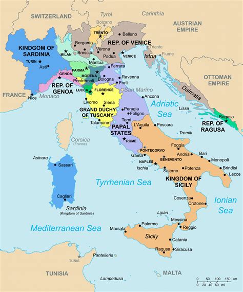 Map Of Italy Regions Political And State Map Of Italy