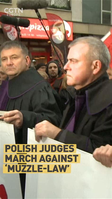 european judges march against poland s muzzle law cgtn