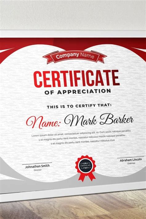 Certificate Free Font Certificate Of Appreciation Resume Design