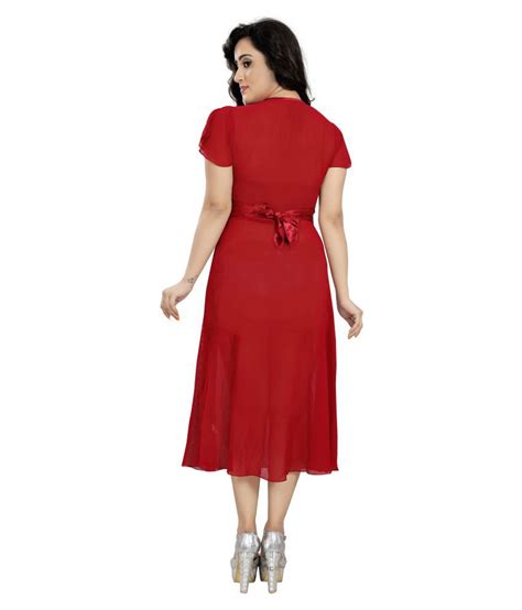 Desi Girl Polyester Red Dresses Buy Desi Girl Polyester Red Dresses