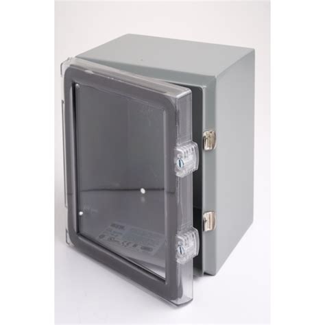 Clear Cover Hinged Steel Enclosure 10 X 8 X 6 Enclosures And Boxes