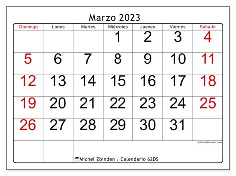 Calendario Marzo De 2023 Para Imprimir “621ds” Michel Zbinden Co