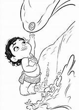 Moana Coloring Pages Baby Kids sketch template