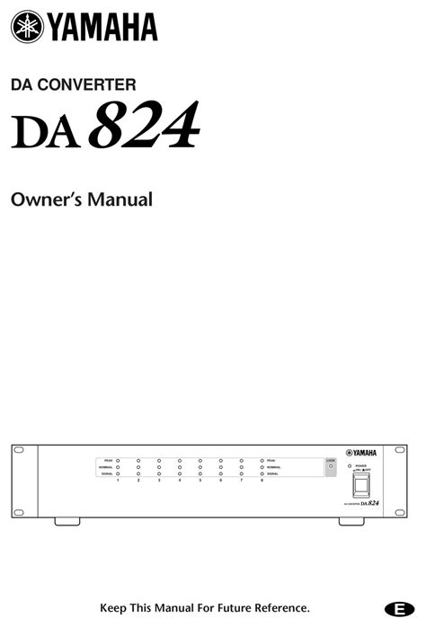 Yamaha Da824 Owners Manual Pdf Download Manualslib