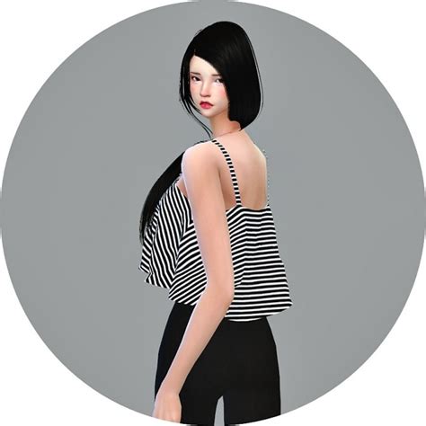 Ruffle Sleeveless Crop Top At Marigold Sims 4 Updates