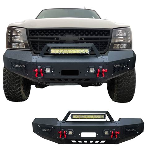 Vijay Front Bumper Fits 2003 2006 Chevy Silverado 1500 With Winch Plate