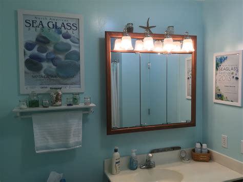 Sea Glass Bathroom 😊 Glass Bathroom Framed Bathroom Mirror Sea Glass